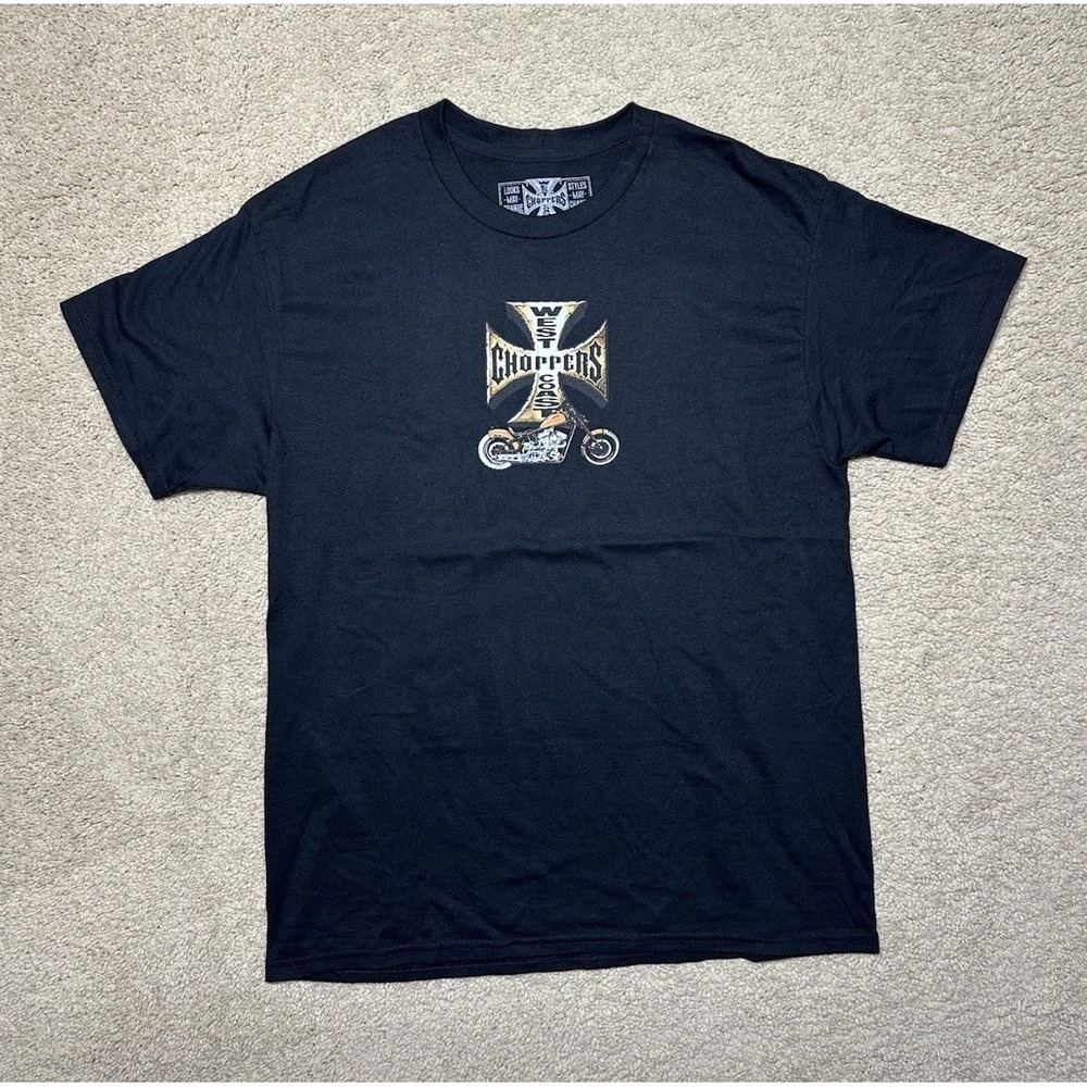 West Coast Choppers Black Men's T-Shirt Size Large